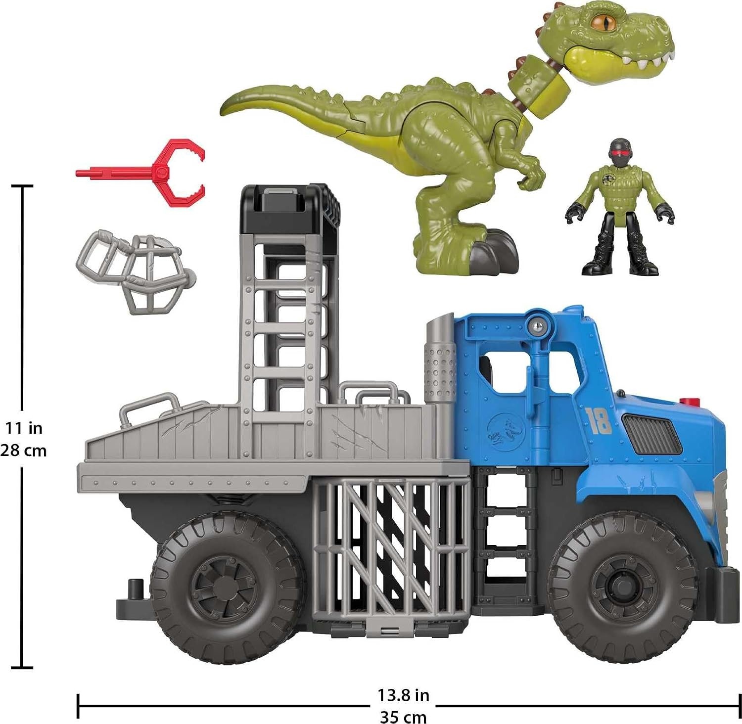 image:imageFisherPrice Imaginext Jurassic World Dominion Toy Break Out Dino Hauler Vehicle amp T rex Dinosaur for Preschool Kids Ages 3 Years