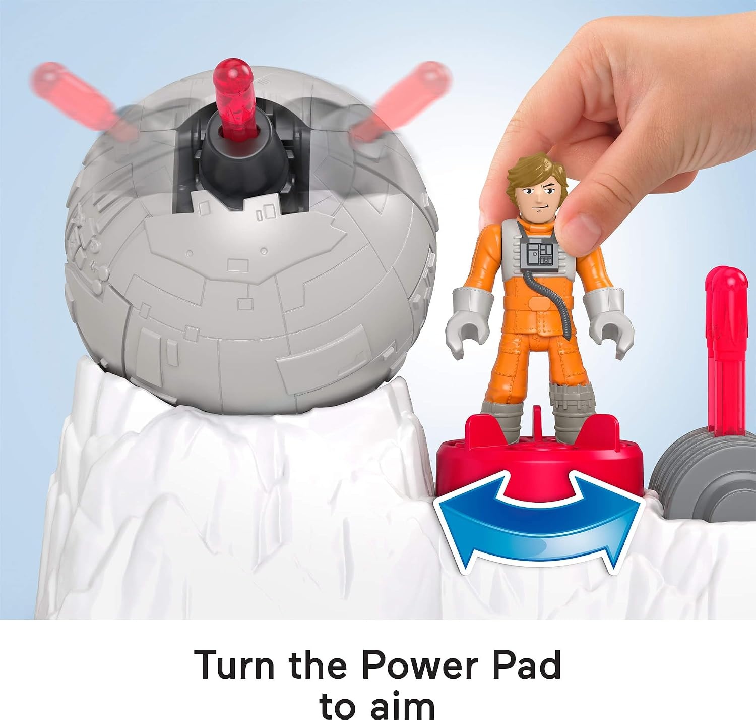 image:imageFisherPrice Imaginext Star Wars Toys Rebel Base Cannon Launcher with Luke Skywalker Metal Character Key for Kids Ages 3 Years