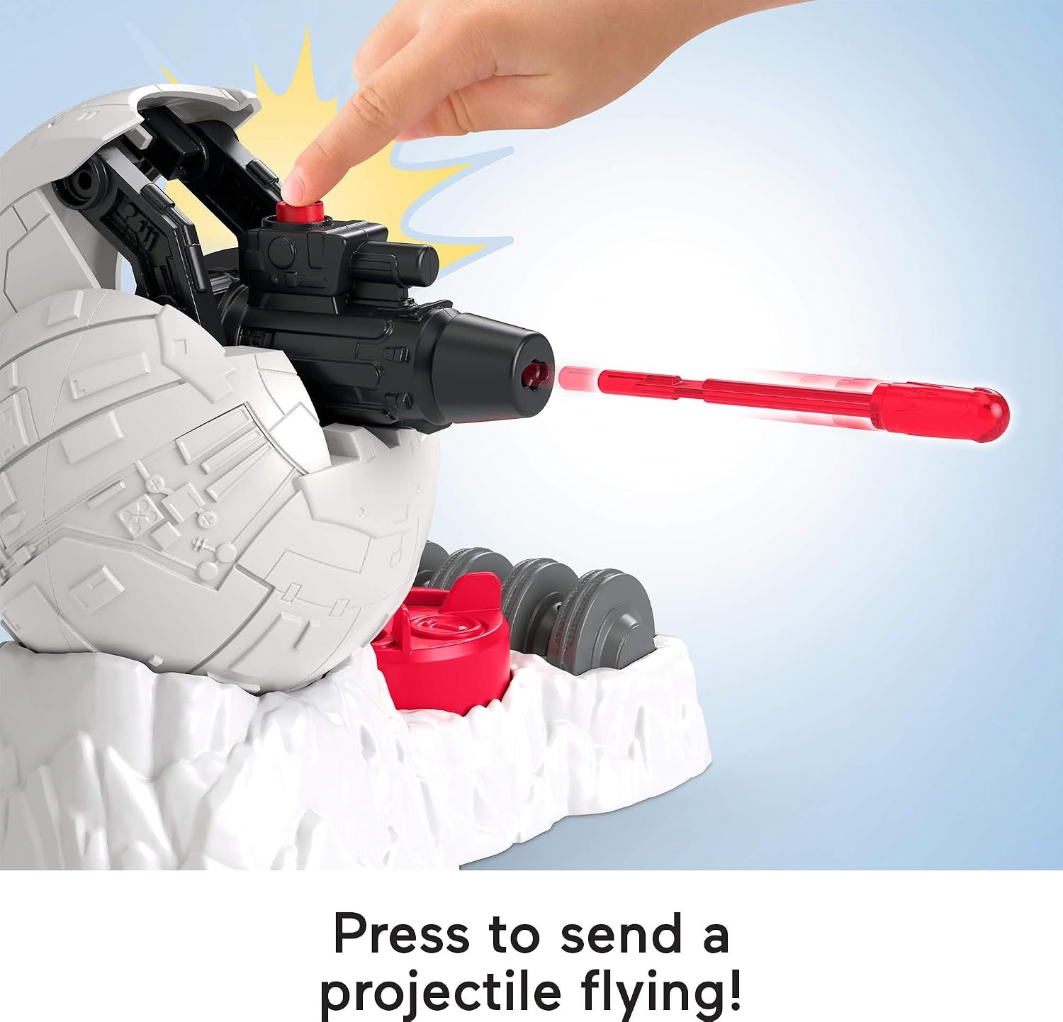 image:imageFisherPrice Imaginext Star Wars Toys Rebel Base Cannon Launcher with Luke Skywalker Metal Character Key for Kids Ages 3 Years