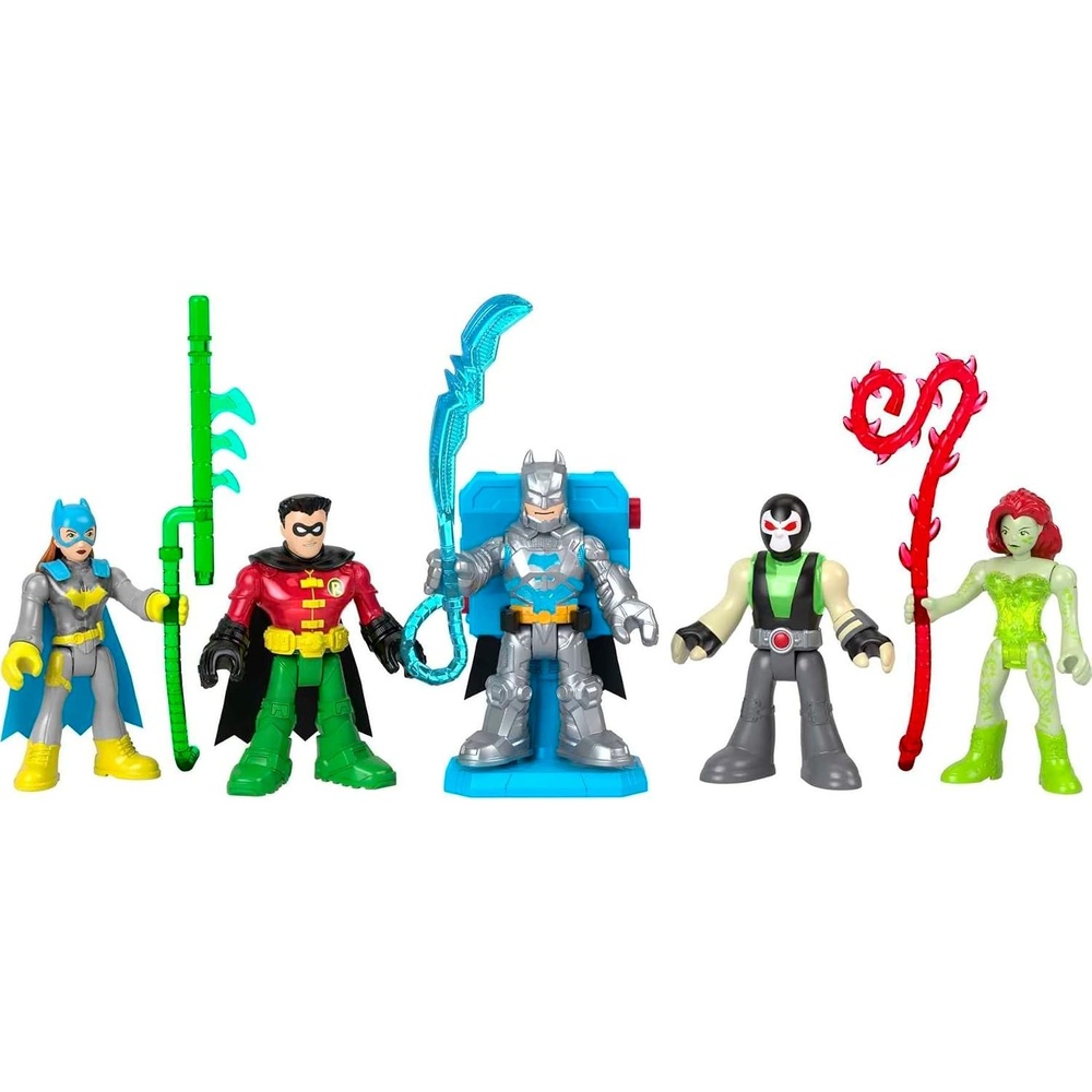 image:imageFisherPrice Imaginext DC Super Friends Preschool Toys Batman Battle Multipack 9Piece Figure Set with LightUp Backpack for Ages 3 Years