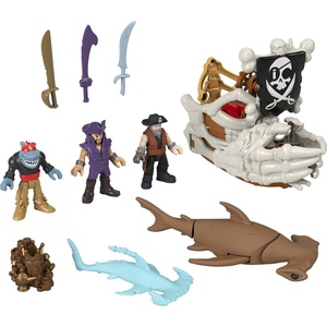 Fisher-Price Imaginext Billy Bones Pirate Ship Playset with Accessories