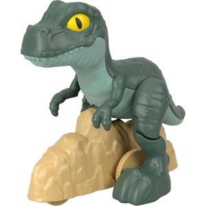 Fisher-Price Imaginext Jurassic World Dinosaur, Tyrannosaurus Rex Push-Toy with Rolling Wheels & Wiggling Motion, 5.5-inch Tall T. rex