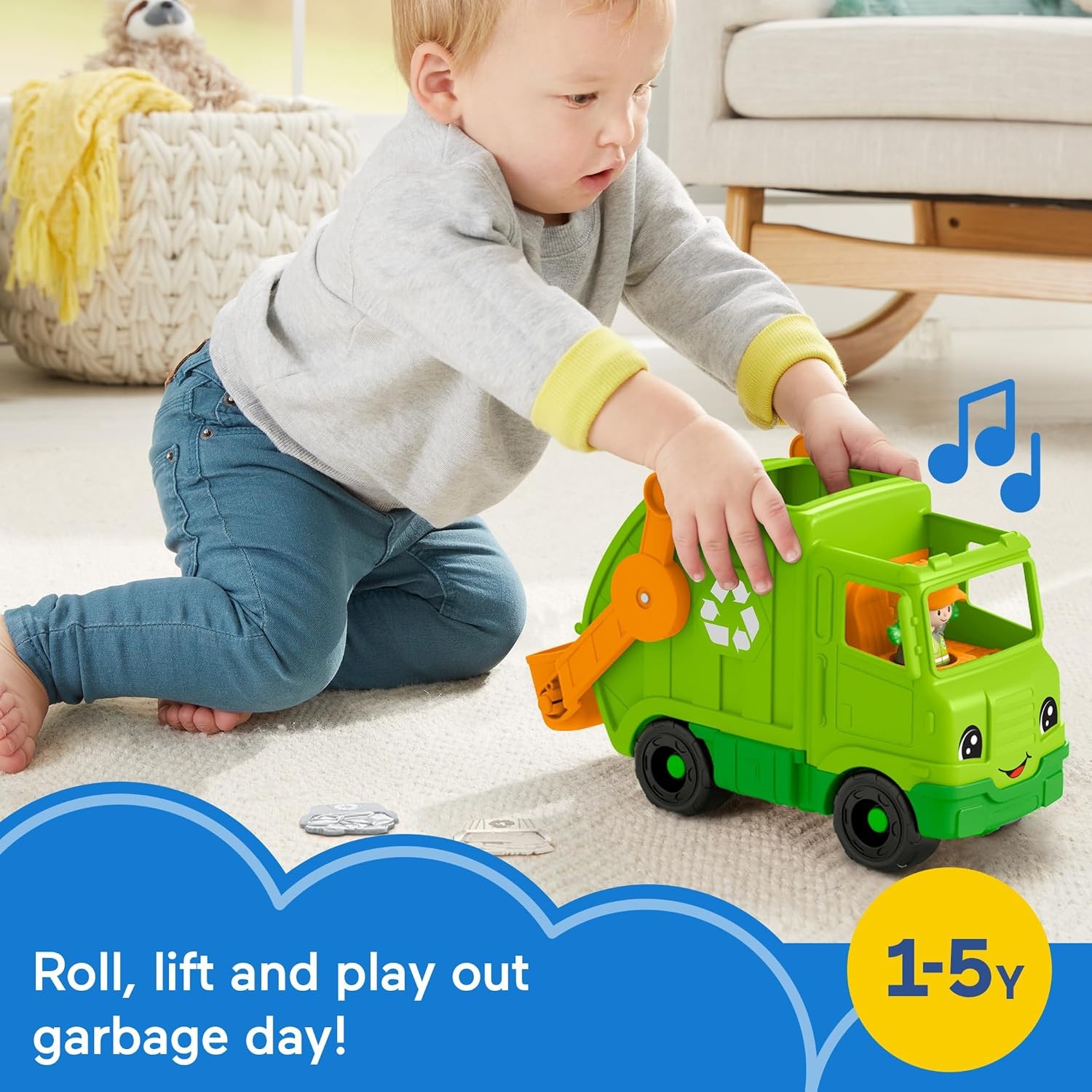 image:imageFisherPrice Little People Recycling Truck Toddler Toy