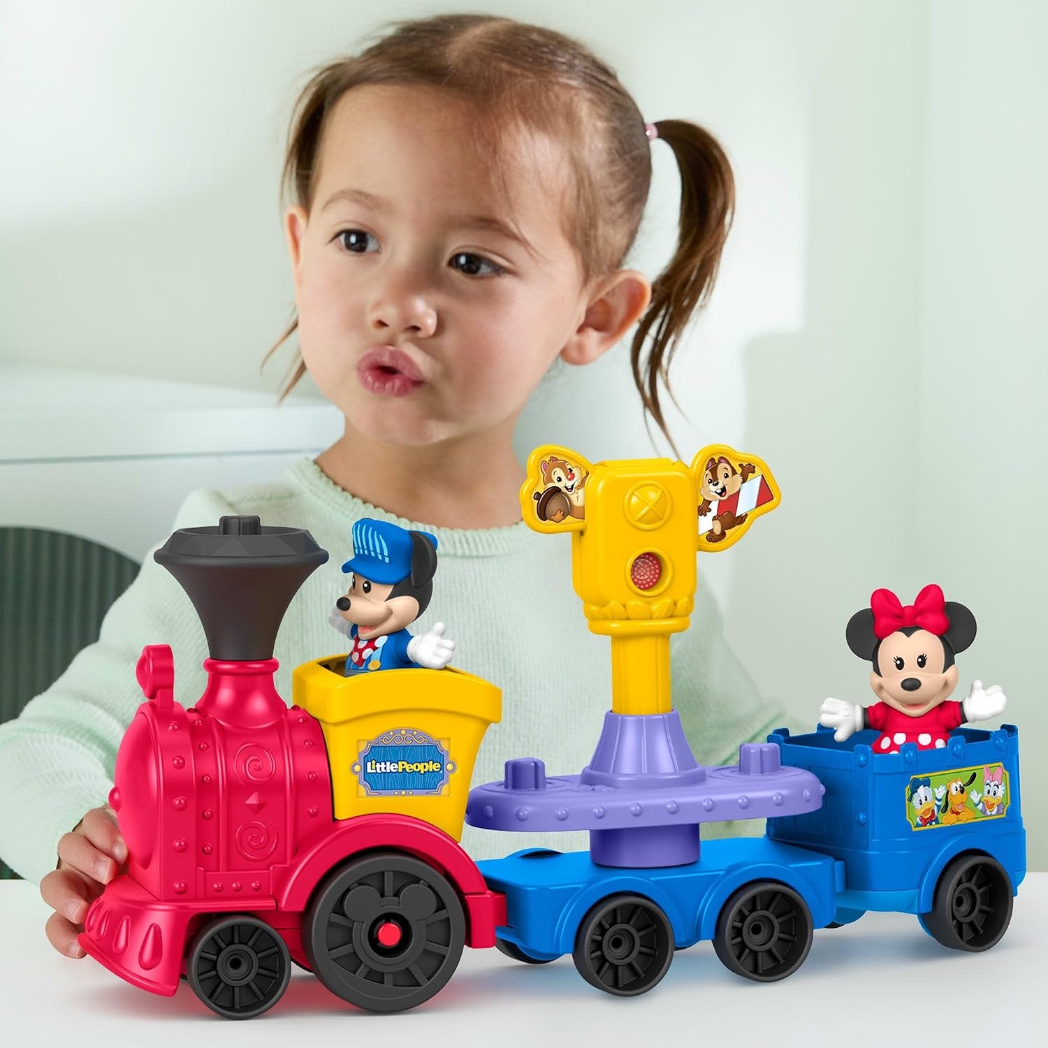 image:imageFisherPrice Little People Toddler Toy Disney Jr Mickey amp Minnie Musical Train with 2 Figures for Pretend Play Kids Ages 18 Months
