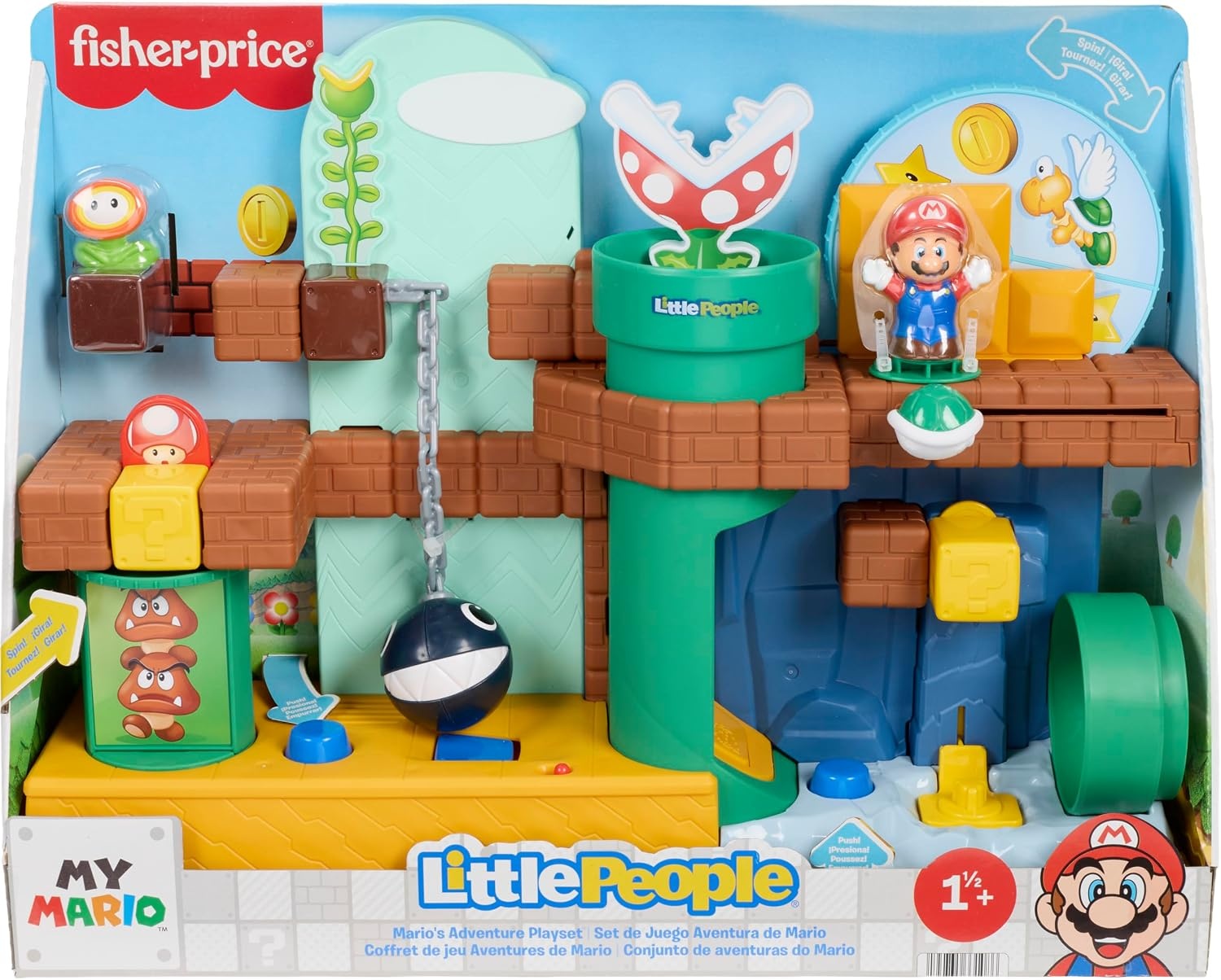 image:imageFisherPrice Little People Toddler Toy My Mario Adventure Playset with Music Sounds amp Figures Preschool Kids Ages 18 Months