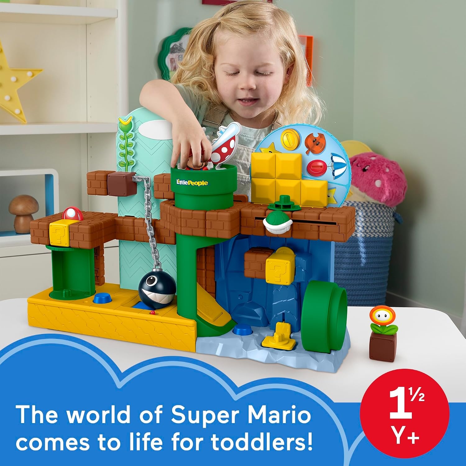 image:imageFisherPrice Little People Toddler Toy My Mario Adventure Playset with Music Sounds amp Figures Preschool Kids Ages 18 Months