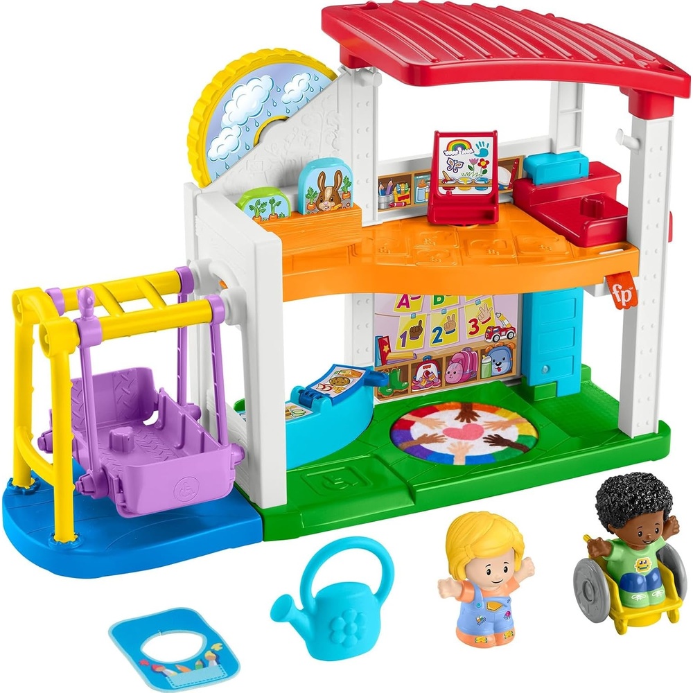 image:imageFisherPrice Little People Toddler Playset Play for All School with 2 Figures amp 2 Accessories for Preschool Pretend Play Ages 1 Years
