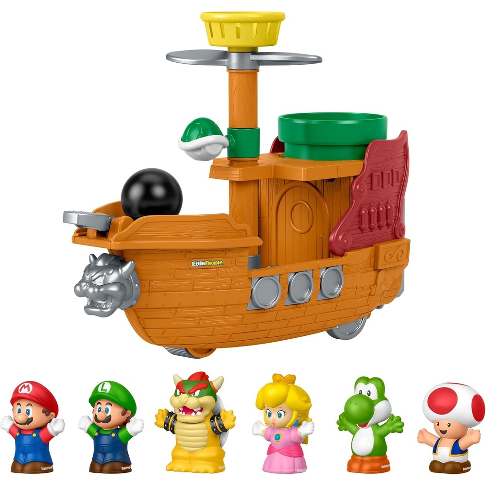 image:imageFisherPrice Little People Toddler Toy My Mario Bowsers Airship Playset with Figure for Preschool Pretend Play Kids Ages 18 Months