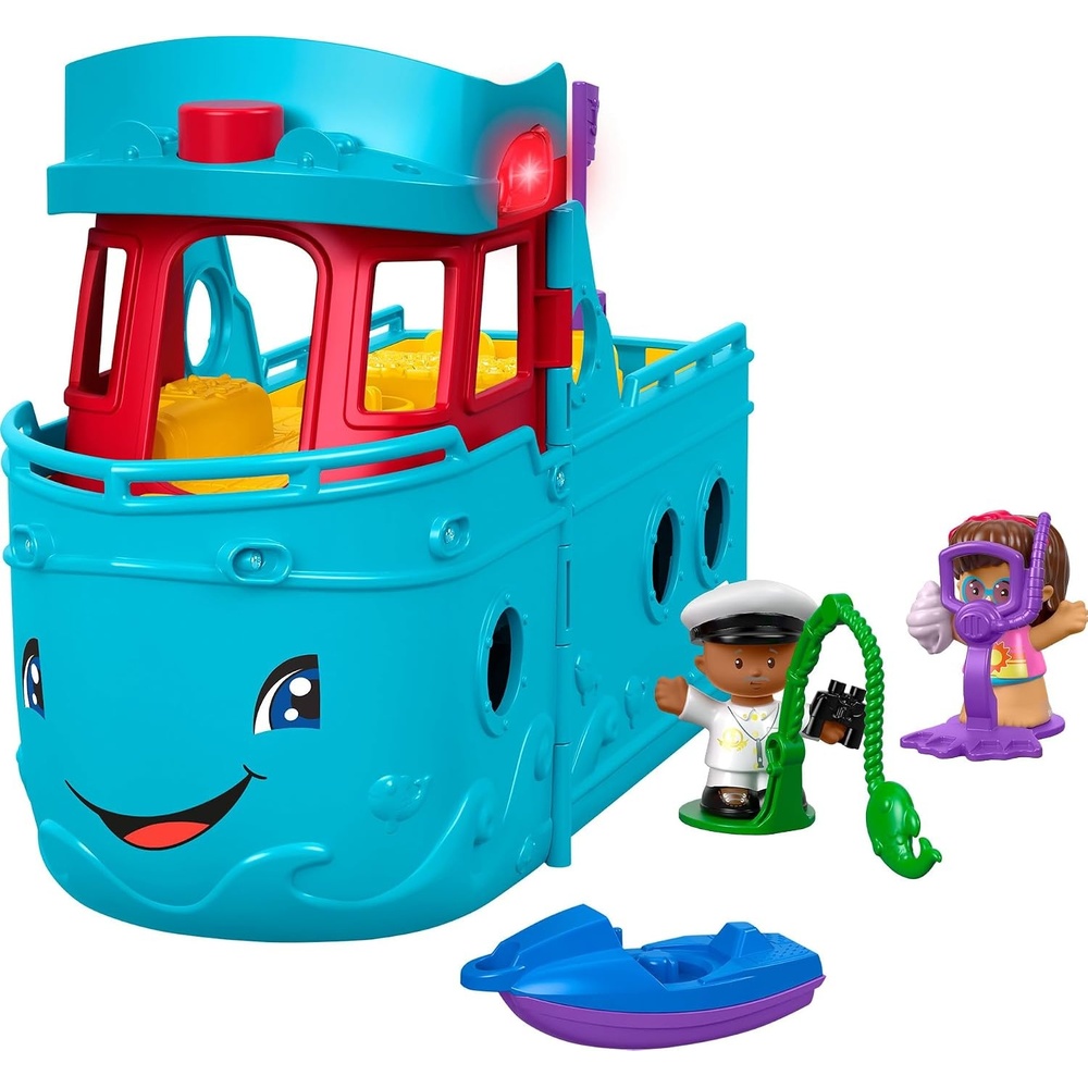 image:imageFisherPrice Little People Toddler Toy Travel Together Friend Ship Musical Playset with 2 Figures for Pretend Play Kids Ages 1 Years