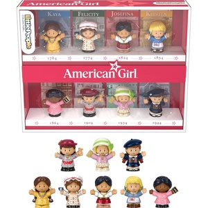 Little People Collector American Girl 40th Anniversary Special Edition Figure Set for Fans, 8 Characters in a Display Package (Amazon Exclusive)