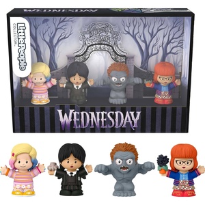 Little People Collector Wednesday TV Series Special Edition Set for Adults & Fans, 4 Figures in Display Package