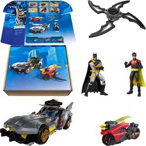 Mattel DC Premier Series Batlink Multi-Pack, Batmobile & Robin Cylcle