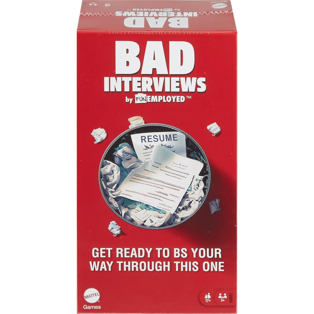 image:imageMattel Games Bad Interviews by Funemployed Adult Party Game Ages 17Bad Interviews